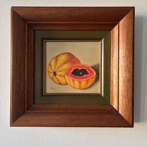 Framed Papaya Fruit Art